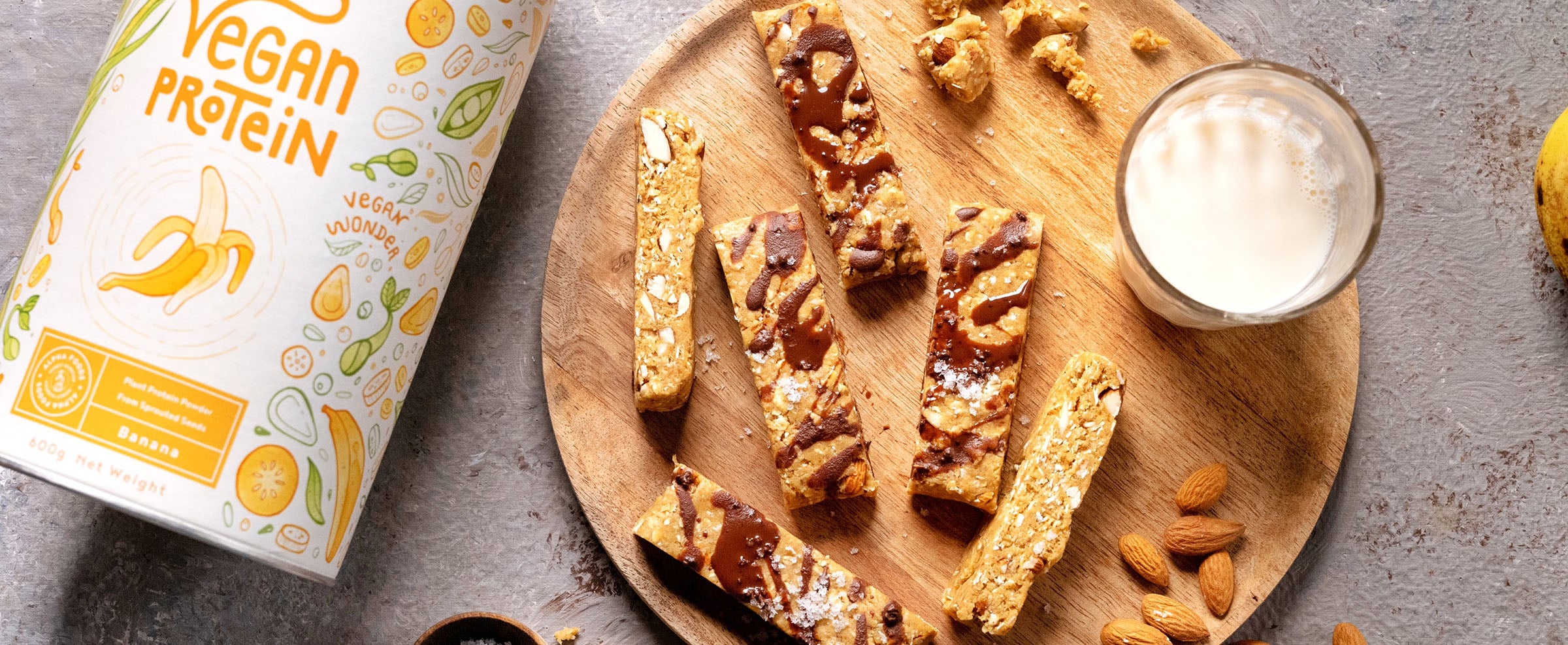 Gesunde Snacks: Vegane Bananenbrot-Riegel