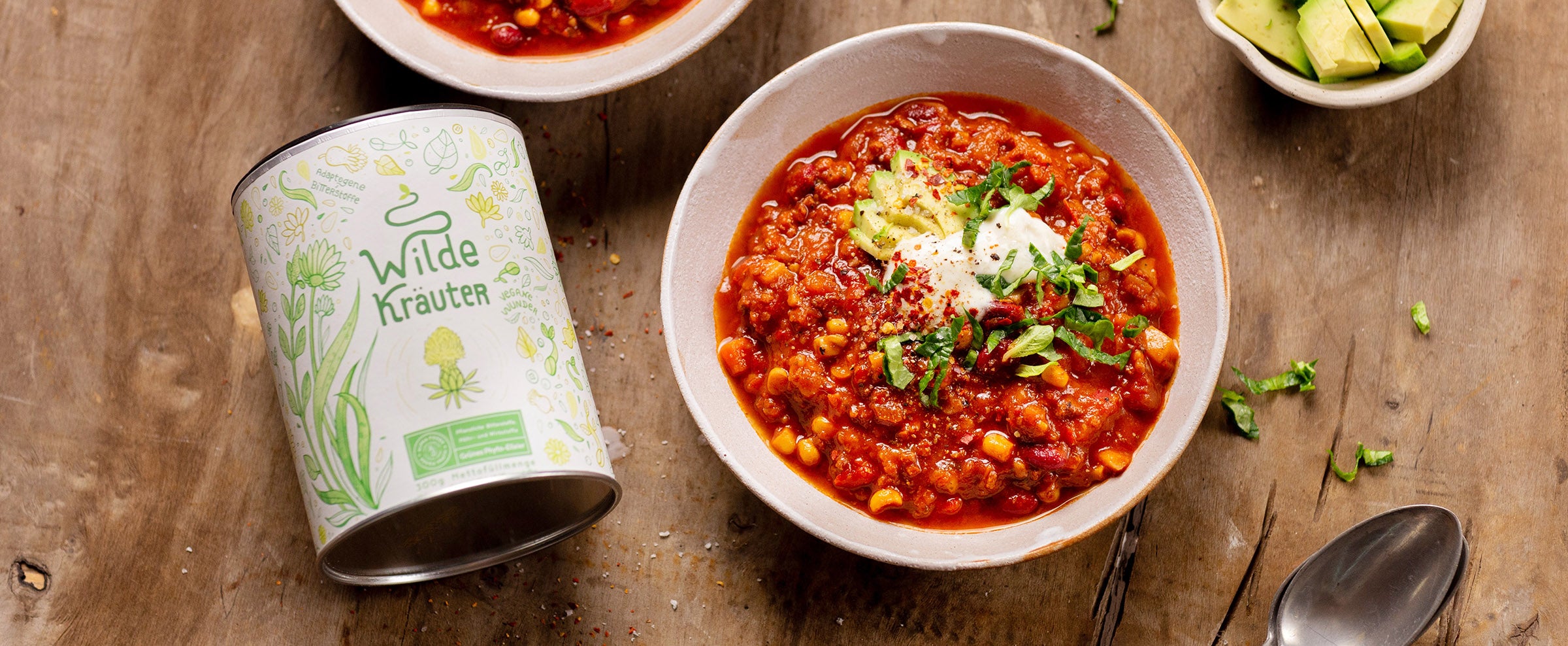 Einfach gesund ernähren: Heilkräuter-Chili ohne Fleisch