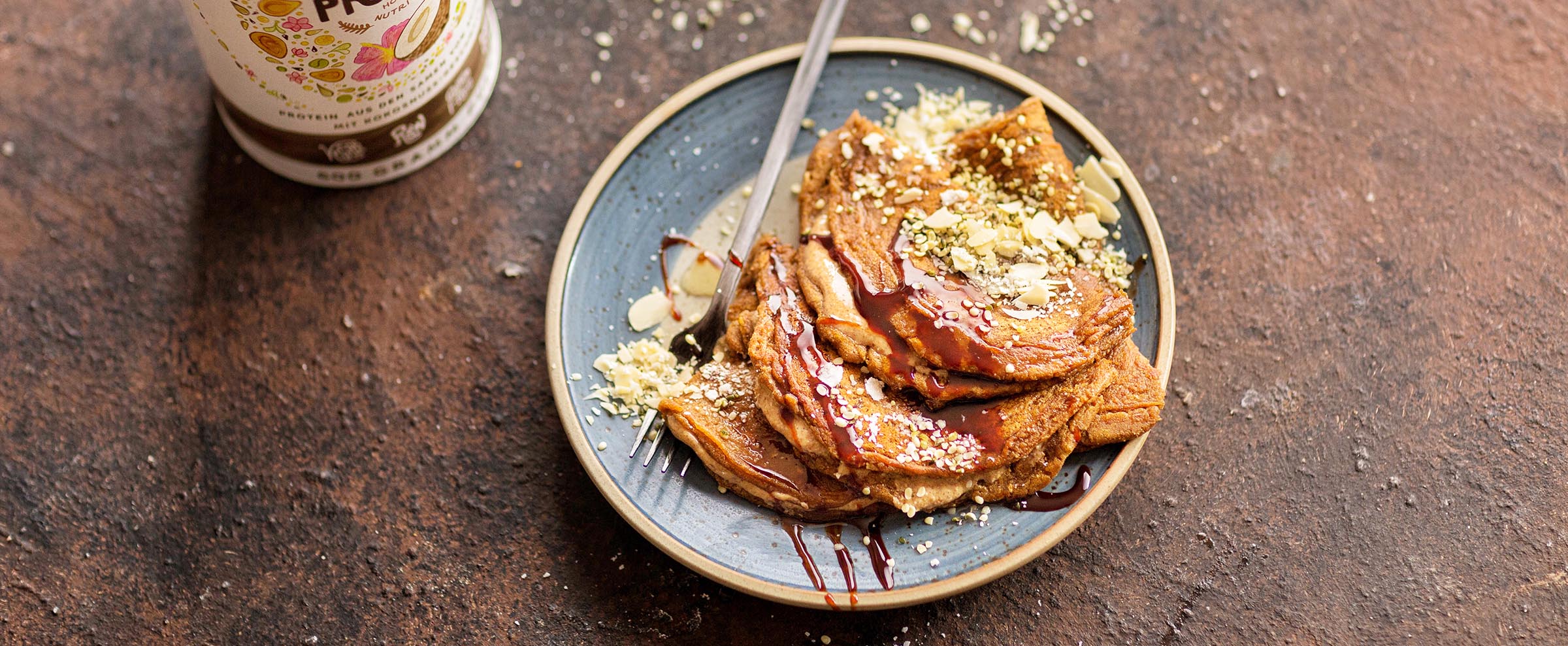 Vegane Kokosnuss Protein-Crêpes