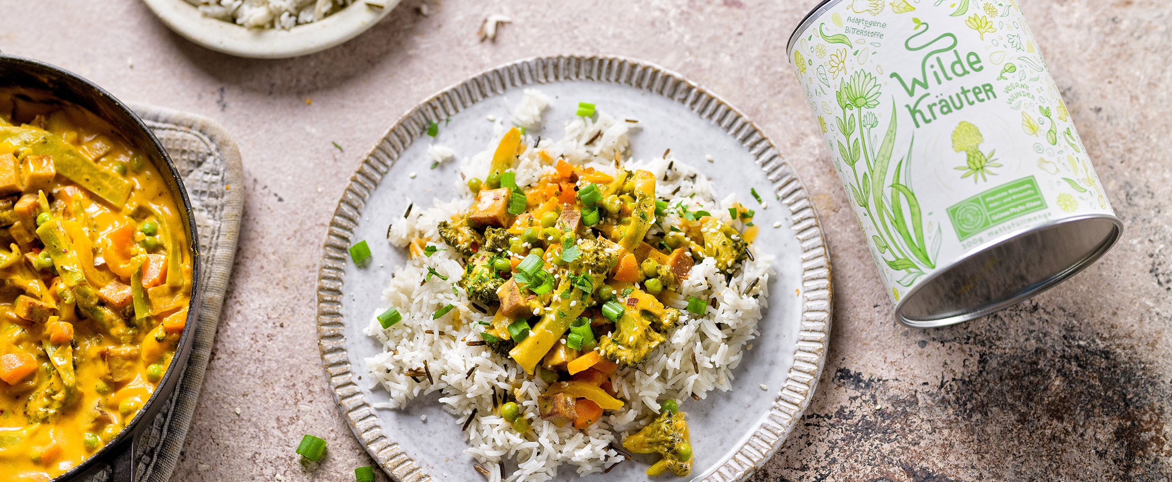Für die ganze Familie: Gemüse Curry mit Wilden Kräutern