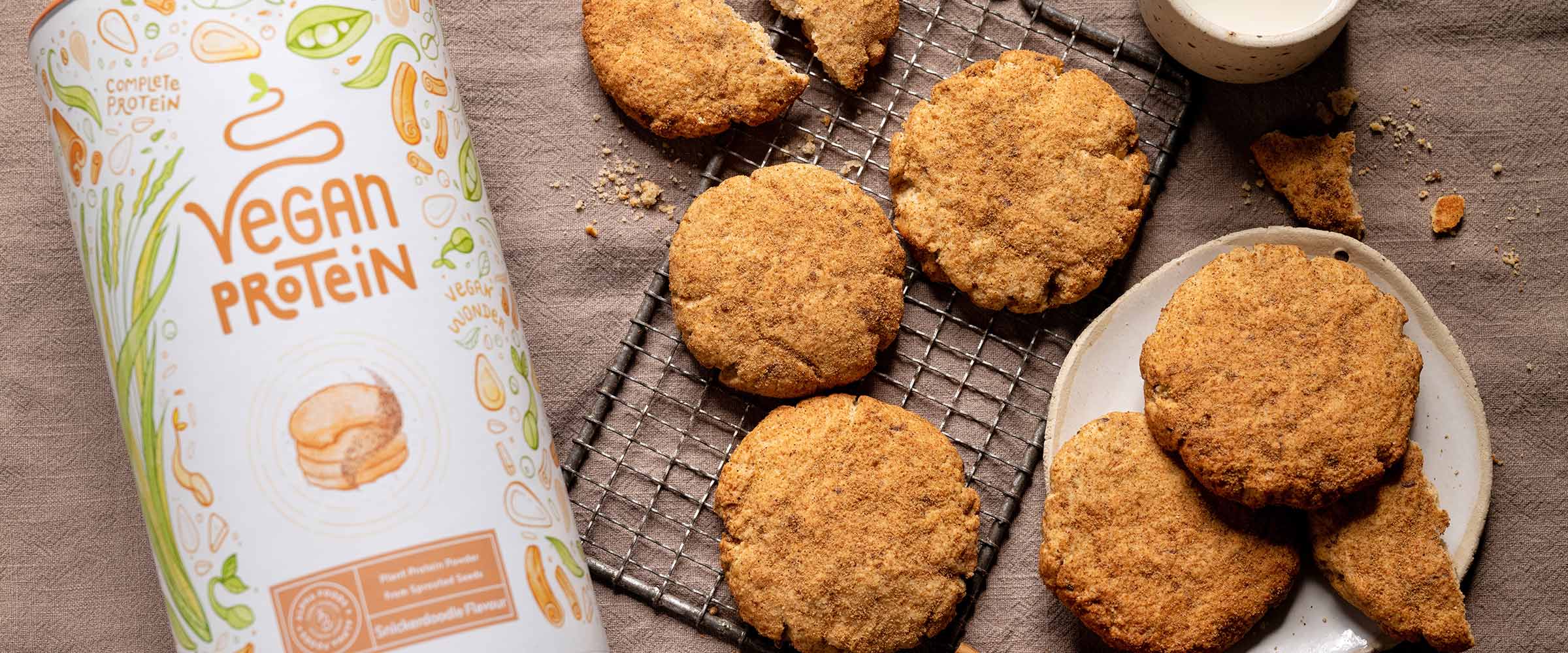 Vegan Protein Snickerdoodle Cookies
