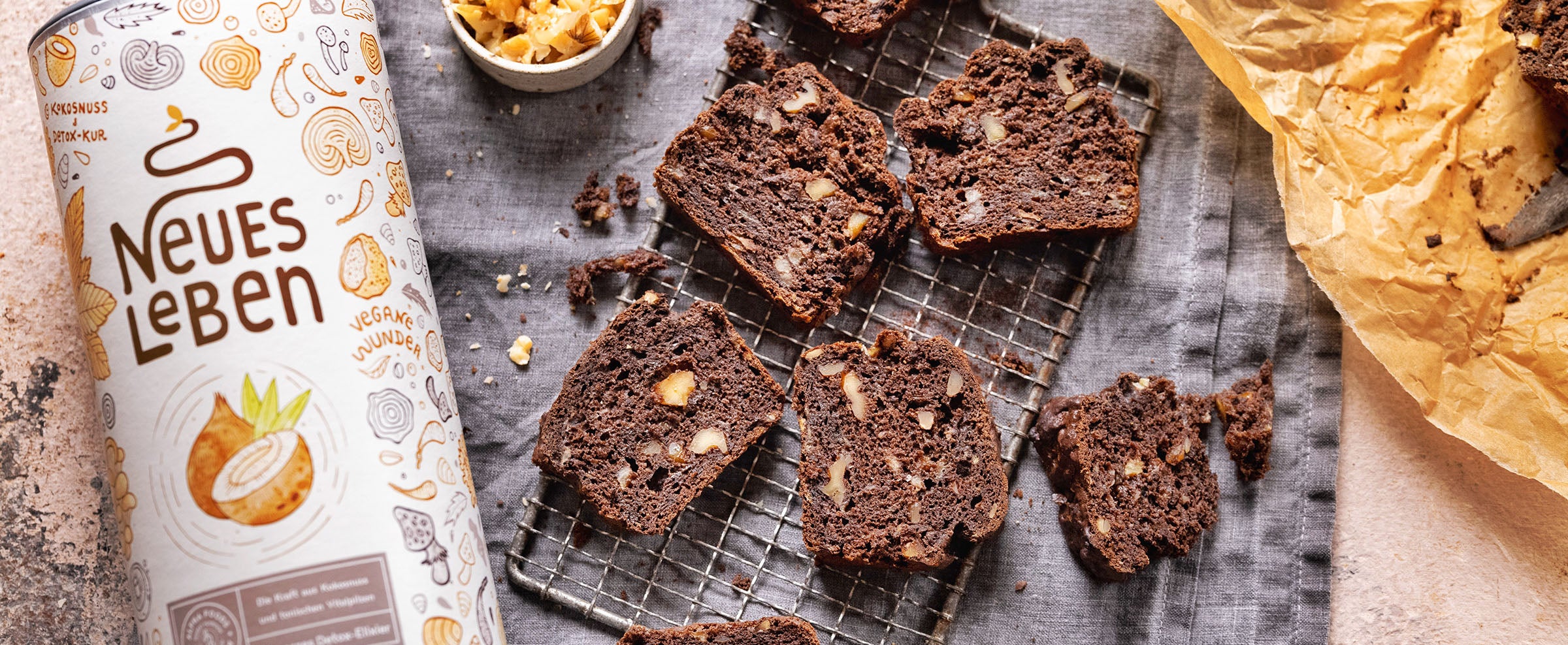 Aktive Nahrung: Bananen-Walnuss-Kohle-Brot