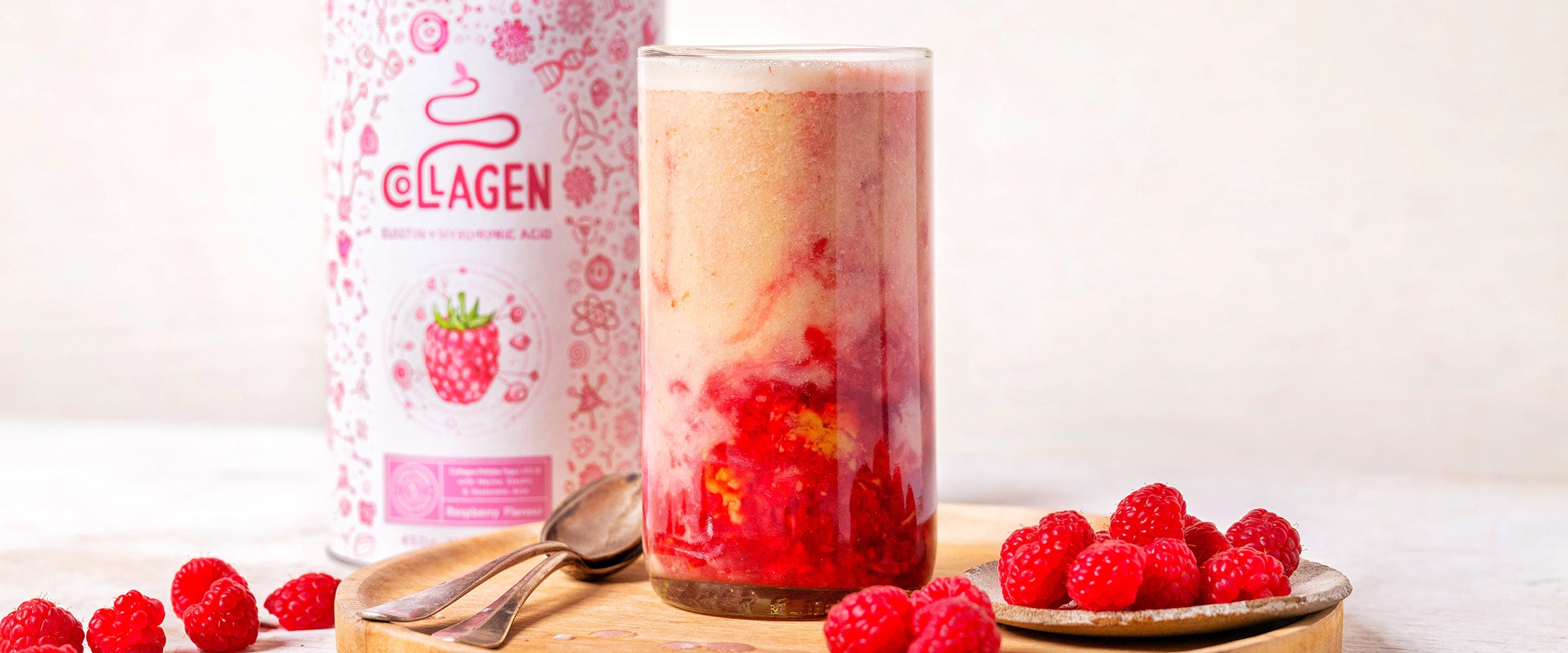 Kollagen-Smoothie mit Himbeere und Erdnussbutter