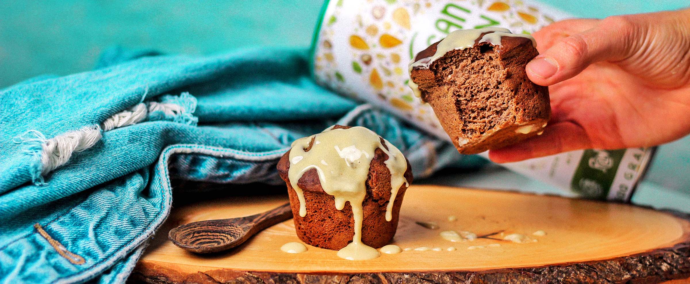 Vegane Haselnuss Schoko Muffins