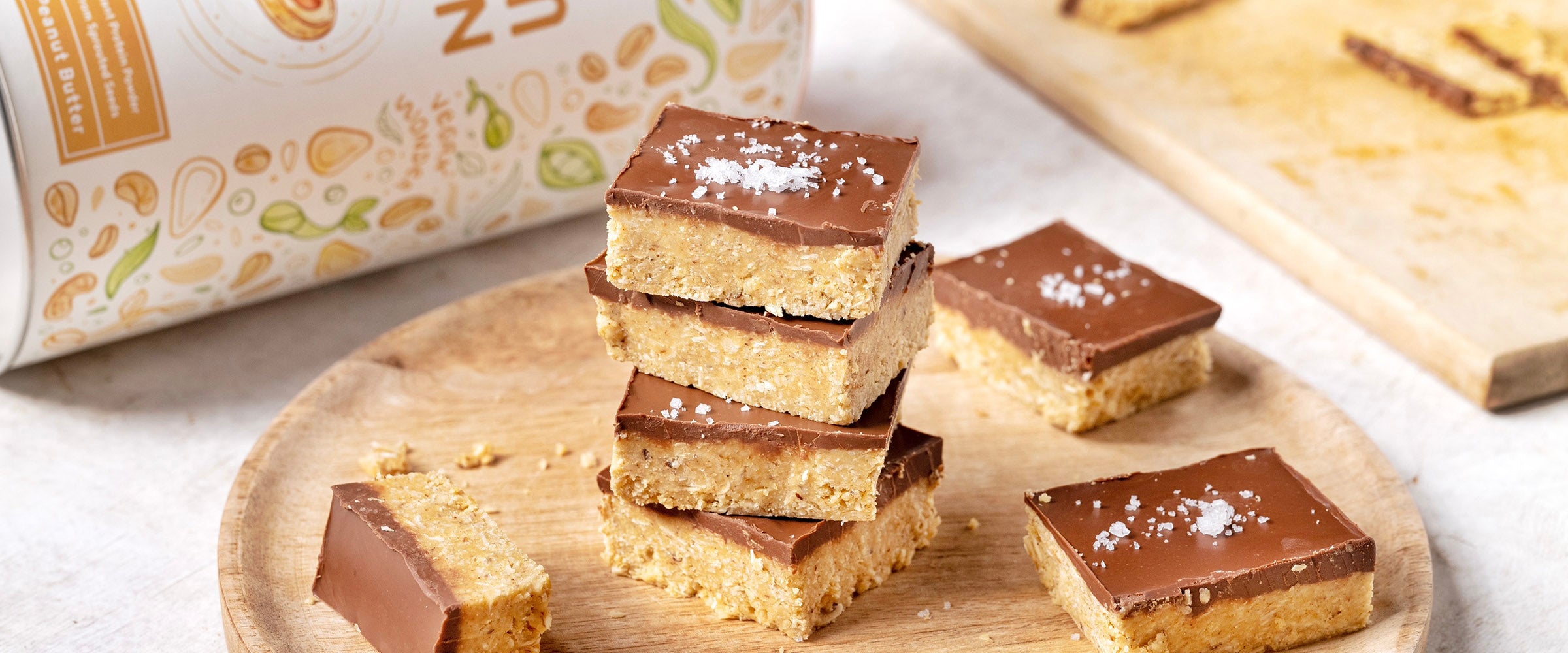 Vegane Double-Erdnussbutter-Proteinriegel