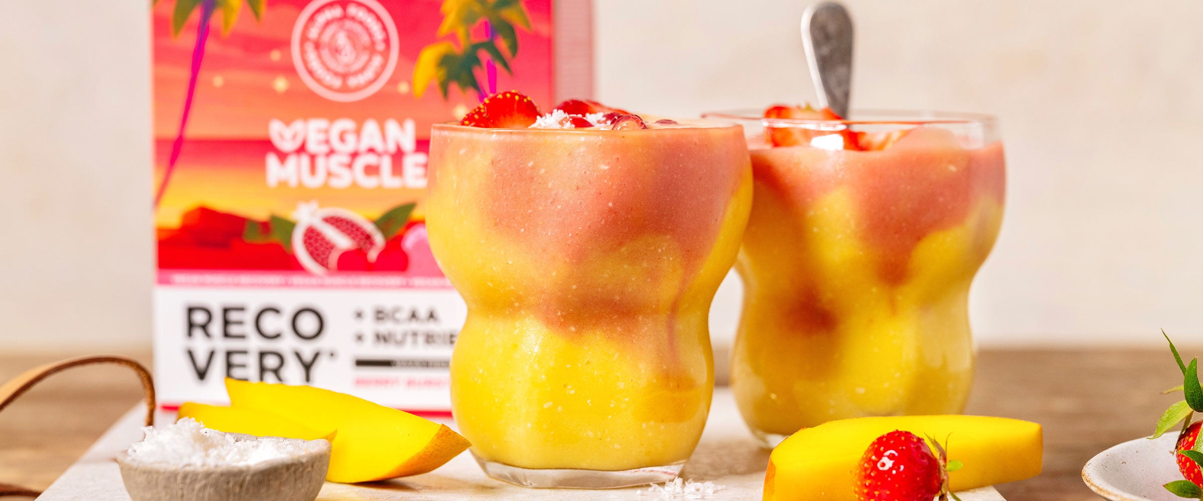 Fruchtiger Protein Recovery Smoothie für nach dem Training