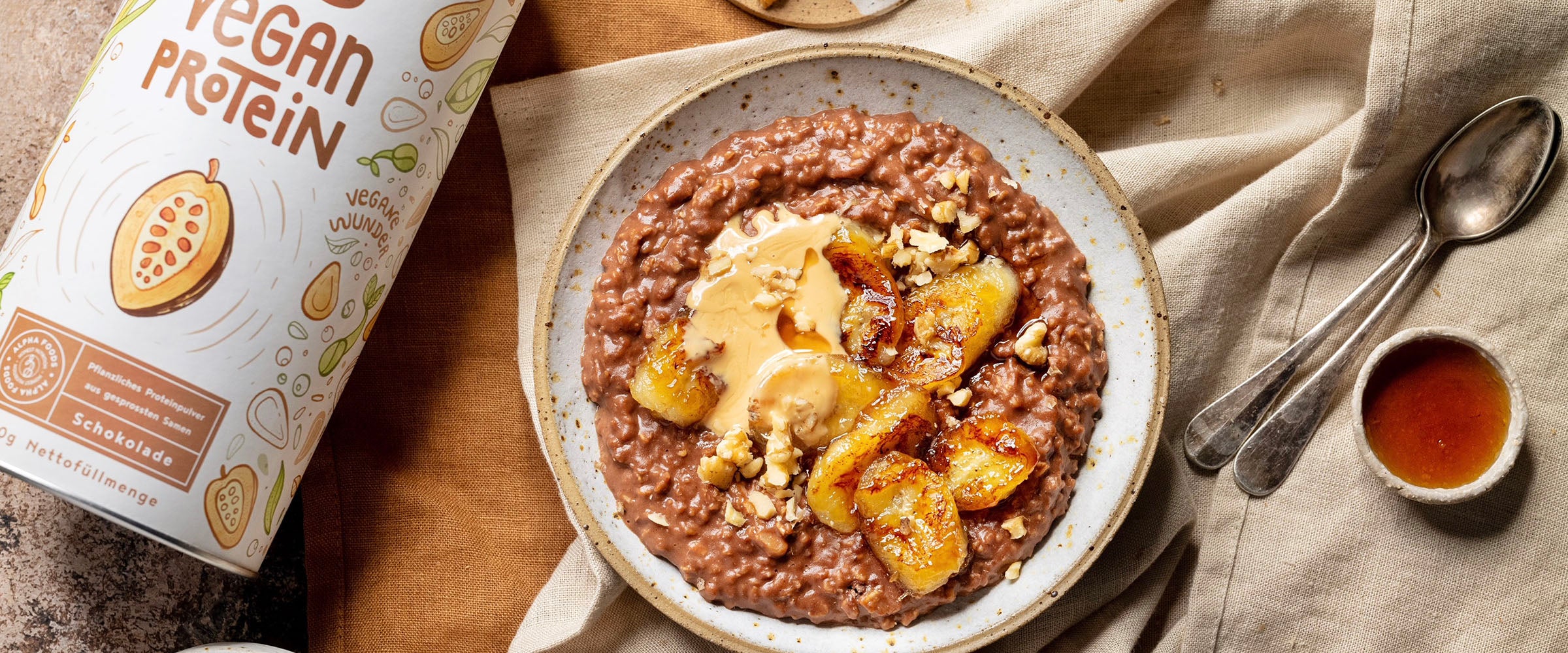 Proteinreiches Frühstück: Brownie Overnight Oats