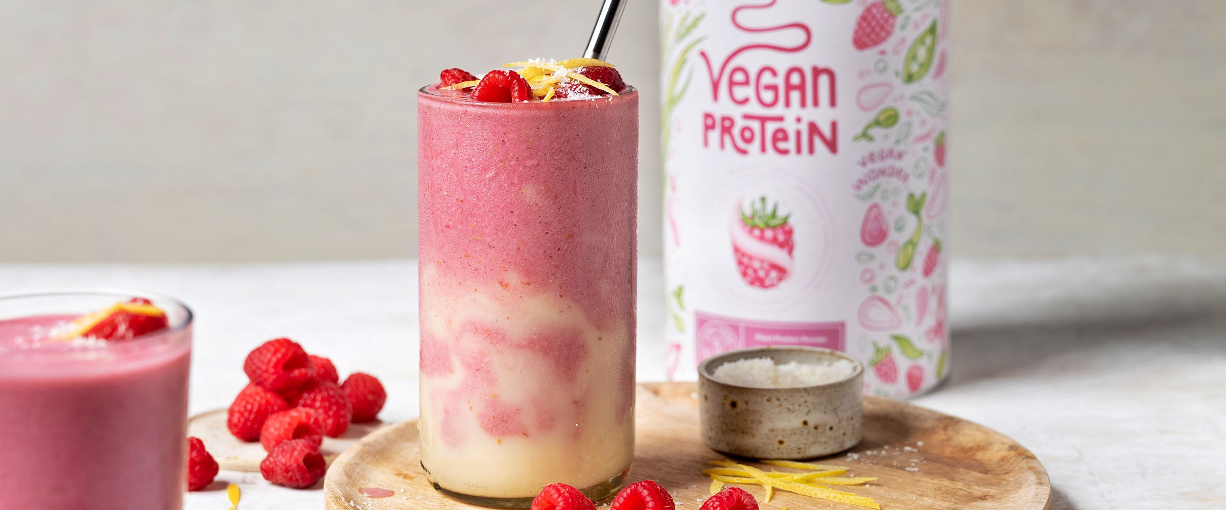 Himbeer-Joghurt High Protein Smoothie