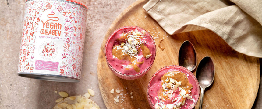 Veganer Collagen Vanille-Kirsch-Smoothie