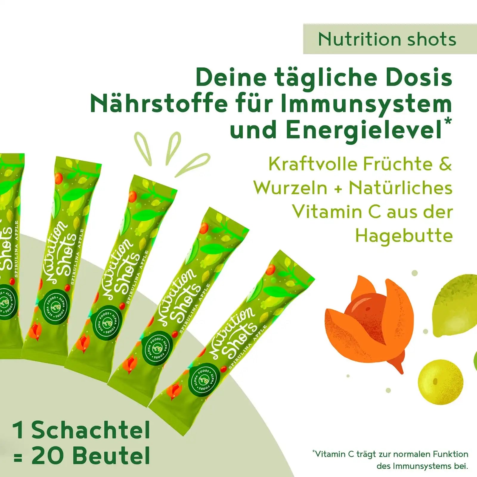 A+ One - Nutrition Shot - Spirulina und Apfel