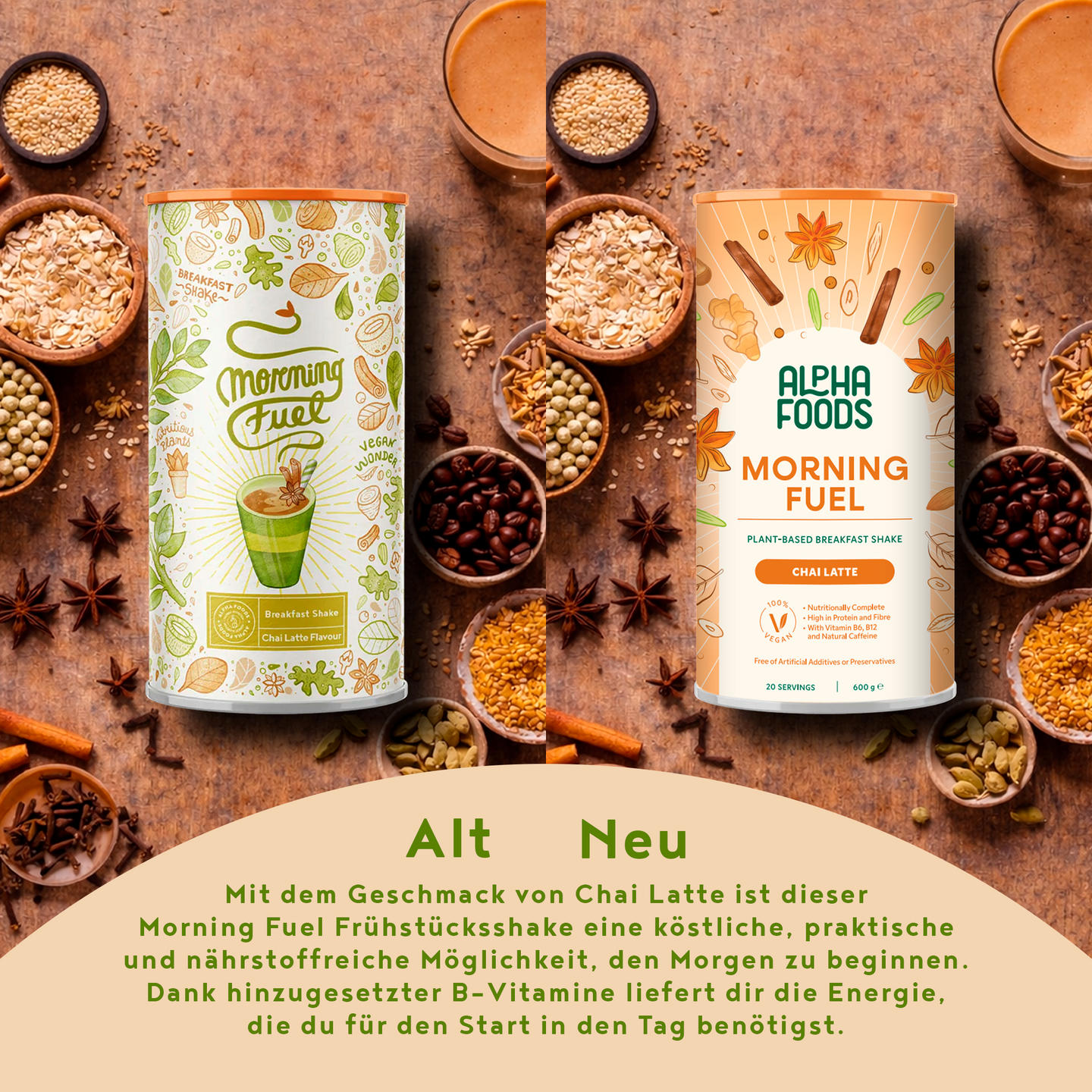 Morning Fuel Frühstücksshake - Chai Latte