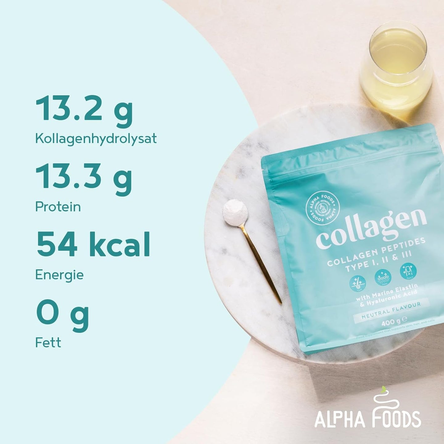 Collagen mit Elastin & Hyaluronsäure 2x400Gr Duo pack