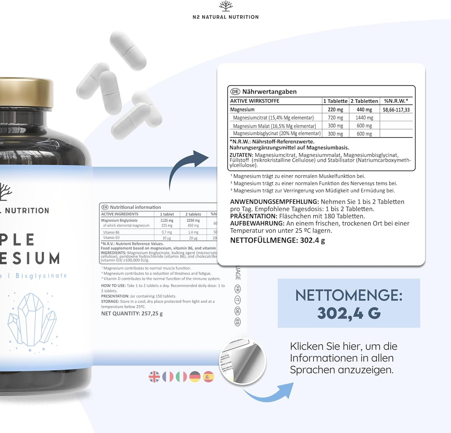 Triple Magnesium 180 Kapseln