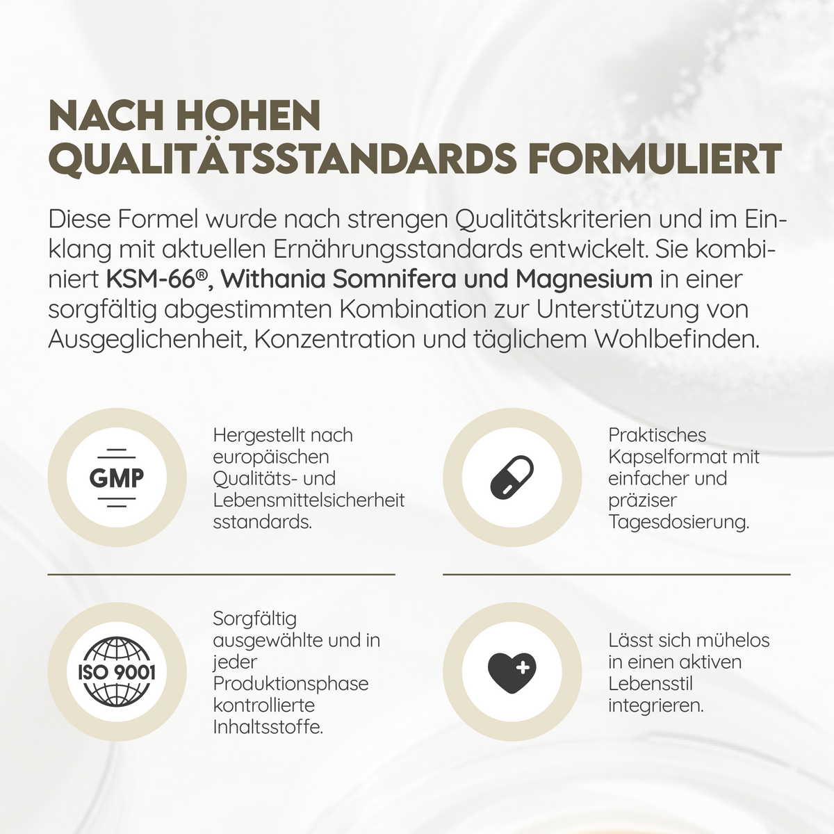 Ashwagandha KSM-66 + Magnesium. 7500 mg Extrakt. 180 Kapseln
