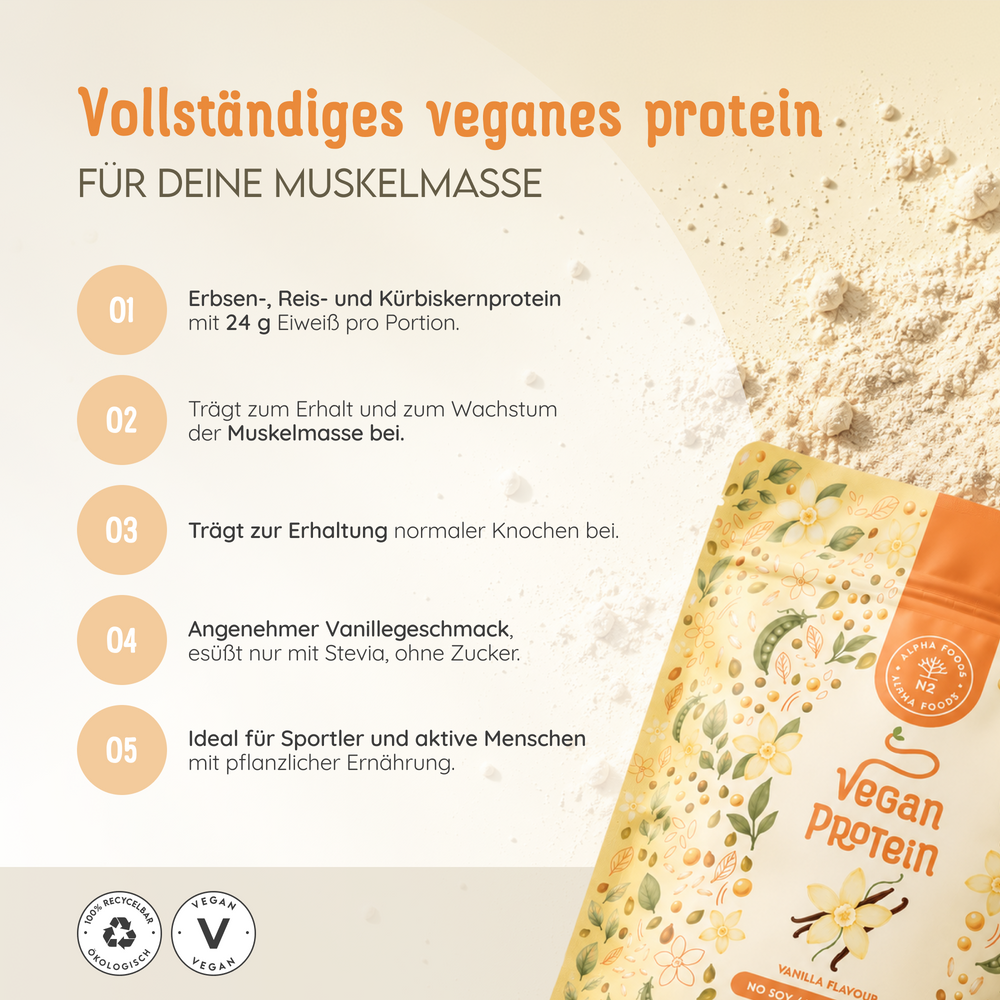 Vegan Protein (Neue Formel) - Vanille