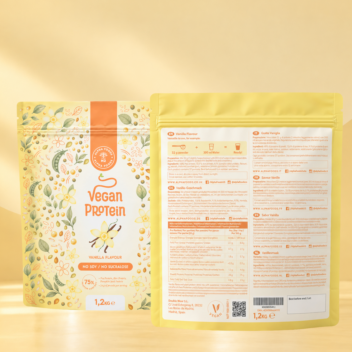 Vegan Protein (Neue Formel) - Vanille