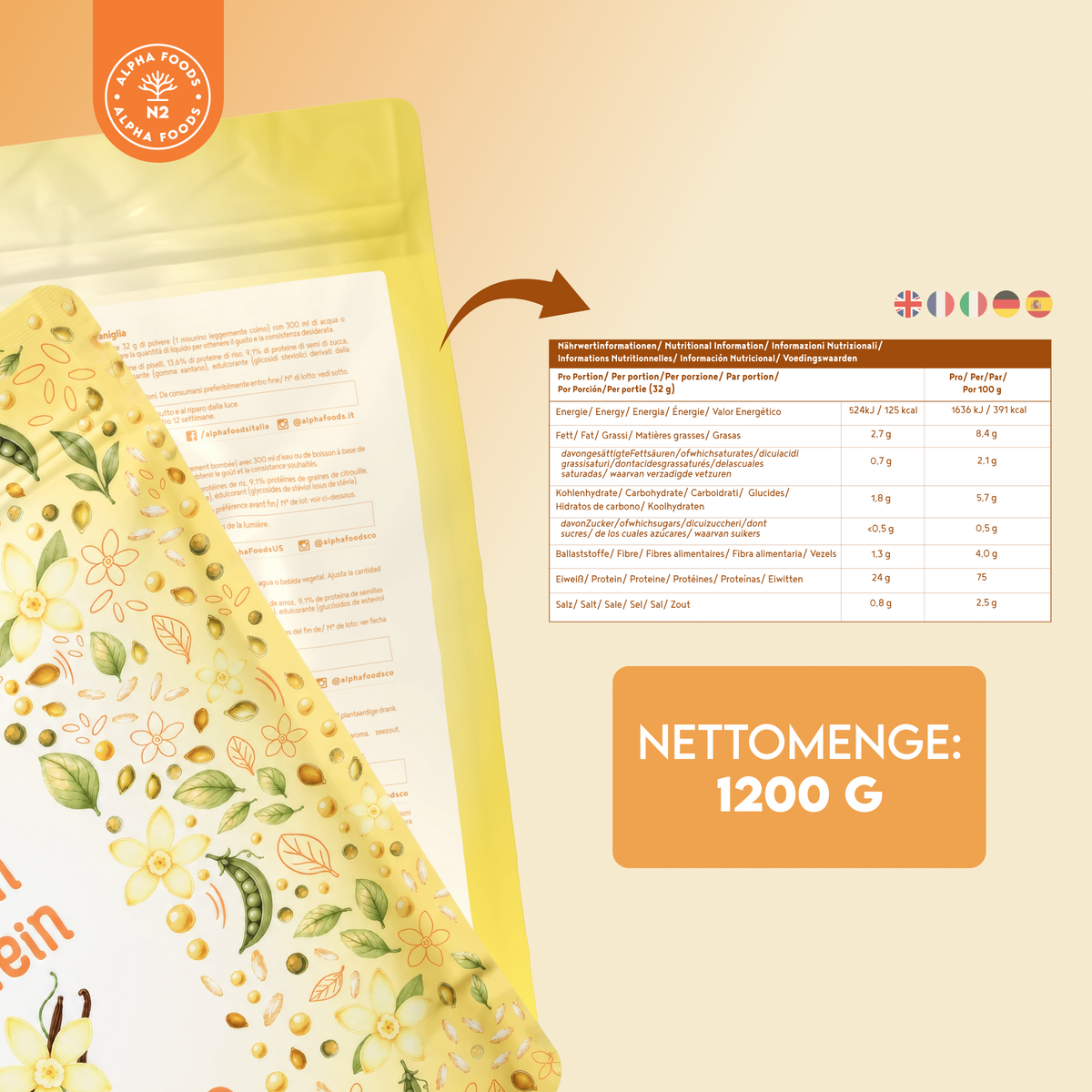 Vegan Protein (Neue Formel) - Vanille