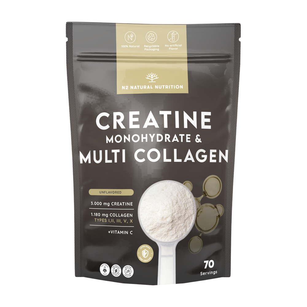 Creatin Monohydrat + Multi Collagen. 300 Gr