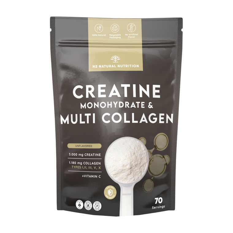 Creatin Monohydrat + Multi Collagen. 300 Gr