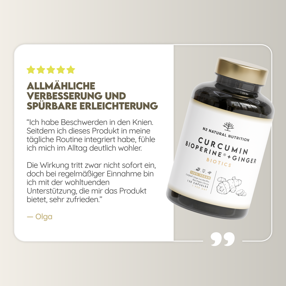 Kurkuma 95% mit Kulturen Komplex und Bioperine. 130 Kapseln