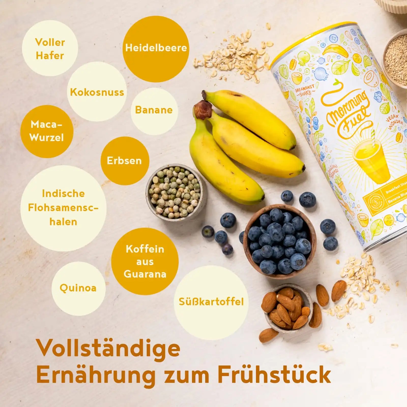 A+ Three - Morning Fuel Breakfast Shake - Banane Heidelbeere