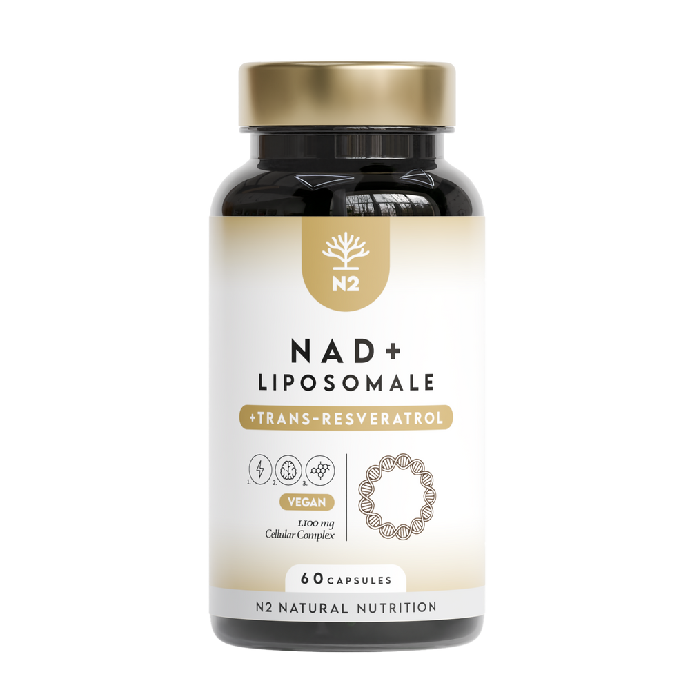 NAD Plus Resveratrol 1100mg. Liposomal formel. 60 Kapseln
