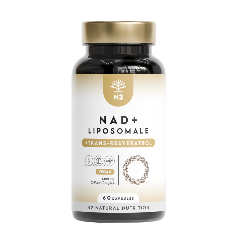 NAD Plus Resveratrol 1100mg. Liposomal formel. 60 Kapseln