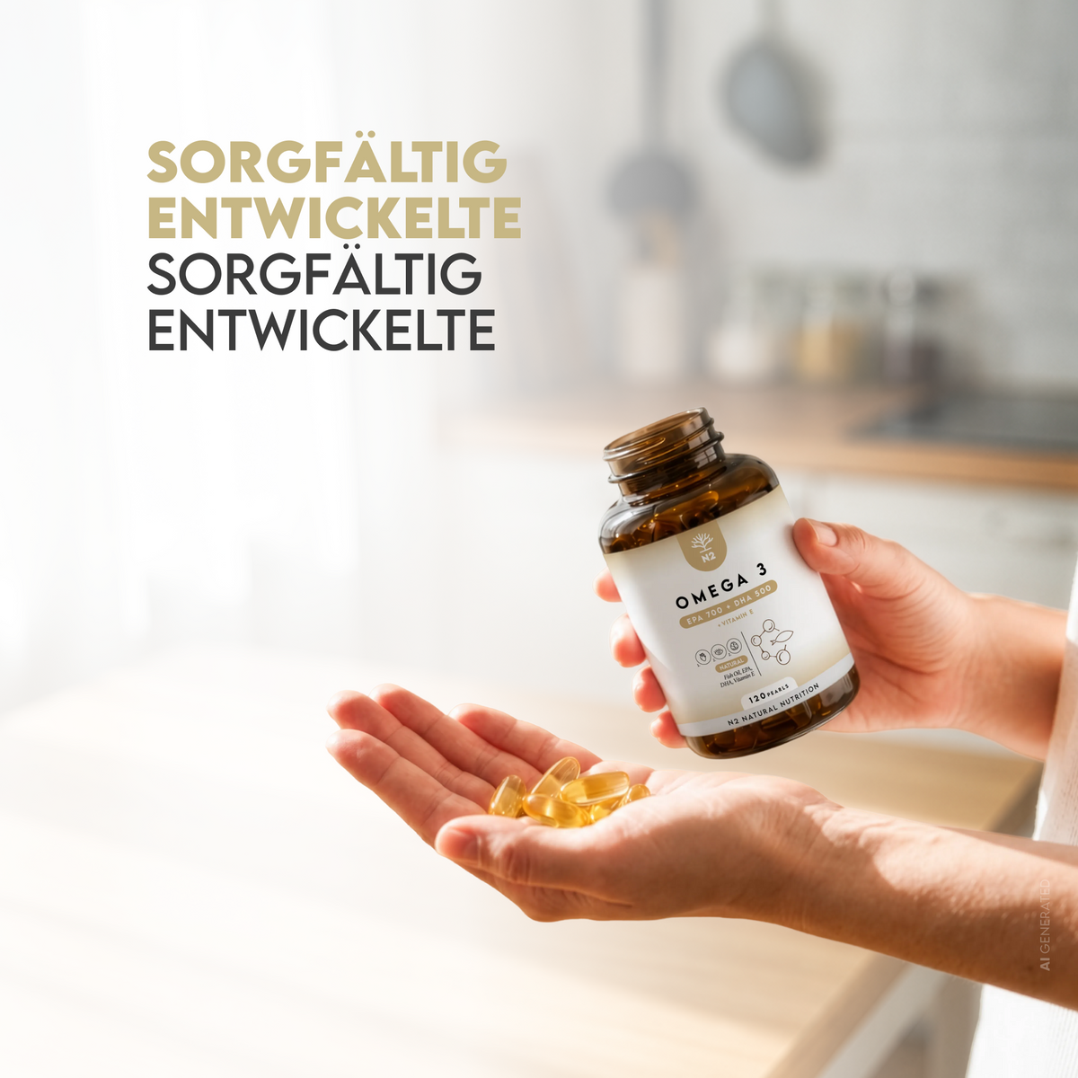 Omega 3 (2000 mg) 700 mg EPA & 500 mg DHA. 120 Softgel