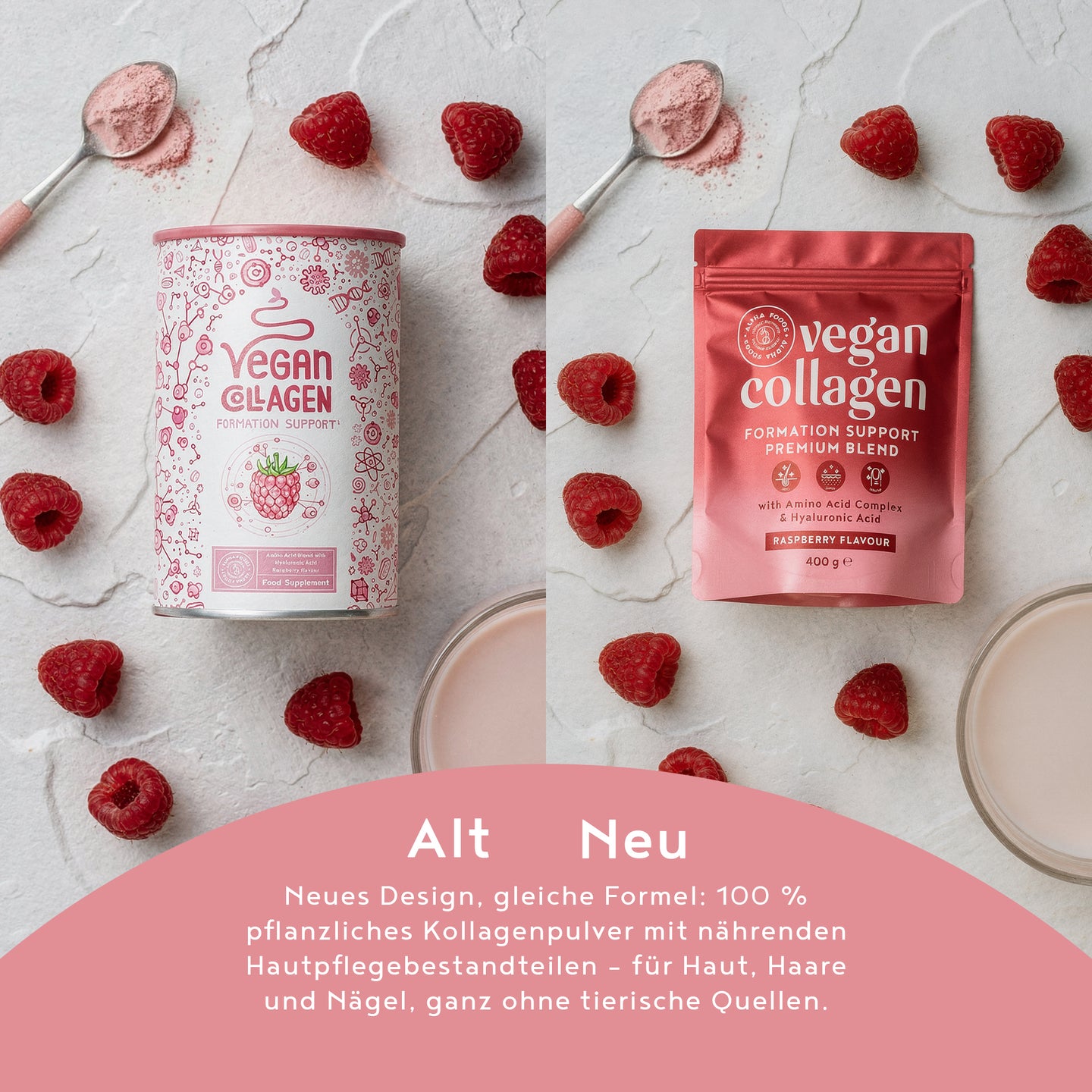 Vegan Collagen Formation Support - Himbeere