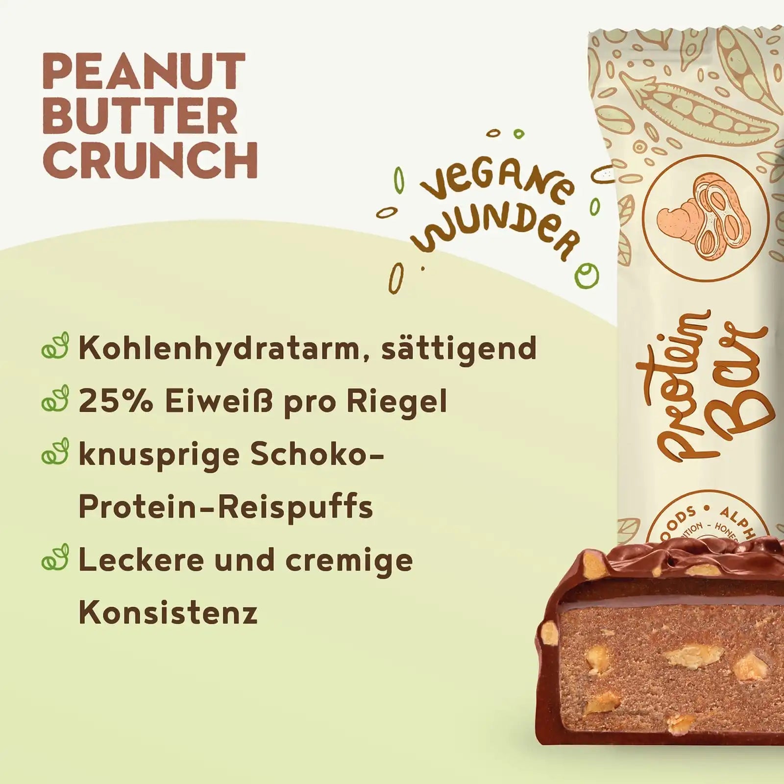 A+ One - Vegane Proteinriegel - Peanut Butter Crunch
