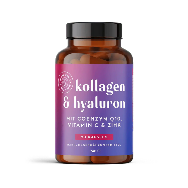 Kollagen & Hyaluron mit Q10,  Vitamin C und Zink